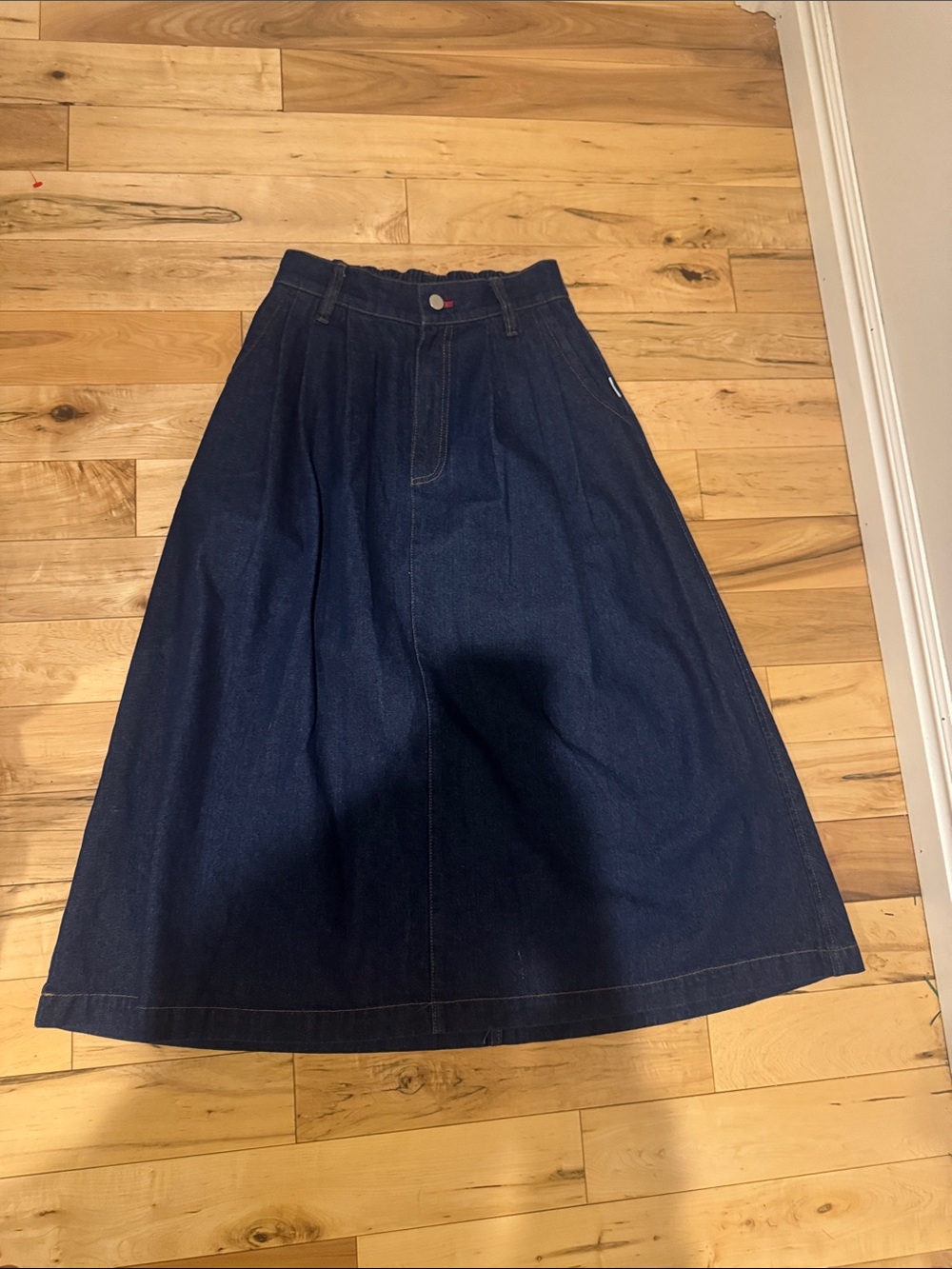 Le Bon Shoppe Farm Girl Raw Denim Skirt Size Small - Picture 5 of 7
